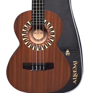 Alkemi Ukulele 25&quot; Tenor Signature Rosette All Mahogany with Quality Gigbag