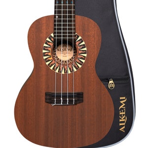 Alkemi Ukulele 23&quot; Concert Signature Rosette All Mahogany with Quality Gigbag