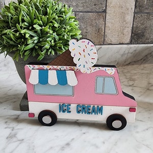 Ice Cream Truck Tier Tray Setter, Ice Cream Shop, Ice Cream Decor, Popsicle Tray Setter, Summer Tiered Tray Decoration