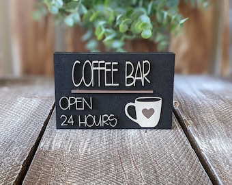 Coffee Bar Mini Sign, Coffee Tier Tray, Everyday Decor