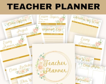 Teacher Planner, Instant Download, Student Planner, Academic Planner, Digital Download, Teacher Organizer, Subject Planner, School Planner