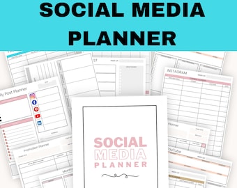Social Media Planner, Business Planner, Instant Download, Printable Business Planner, Digital Download, Goal Planner, Digital Planner
