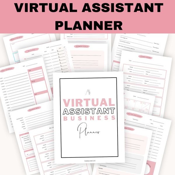 Virtual Assistant Planner, Digital Download, Business Planner, Virtual Planner, Instant Download, Planner Entrepreneur, Planner Template PDF