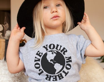 Love Your Mother Shirt / Minimalist Tee / Toddler Tee / Toddler Girl Clothes / Toddler Boy Clothes / Hippie Teee / 6 12 18 2T 3T 4T / Infant