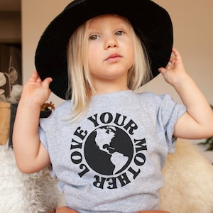 Love Your Mother Shirt / Minimalist Tee / Toddler Tee / Toddler Girl Clothes / Toddler Boy Clothes / Hippie Teee / 6 12 18 2T 3T 4T / Infant image 1