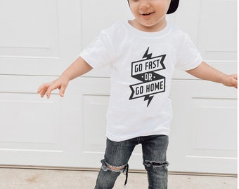 Toddler Go Fast Shirt / Infant Go Fast Onesie / Cool Boy Clothes / Newborn 3 6 9 12 18 2T 3T 4T / Trendy Clothes / Infant Clothes / Tops