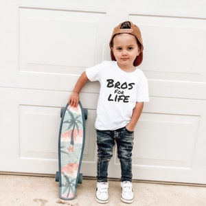 Retro Kids Shirt / Bros For Life Kids Shirt / Retro Onesie Kids T / Kids Skate Tee / Toddler Skate T / Newborn 3 6 12 18 24 2T 3T 4T image 1