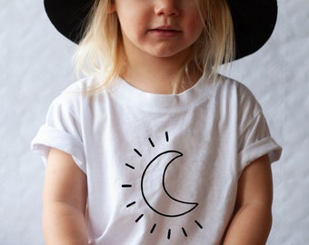 Moon Shirt / Boho Tee / Minimalist Tee / Toddler Tee / Toddler Girl Clothes / Toddler Boy Clothes / Toddler Clothes / Infant Onesie / 0 3 6