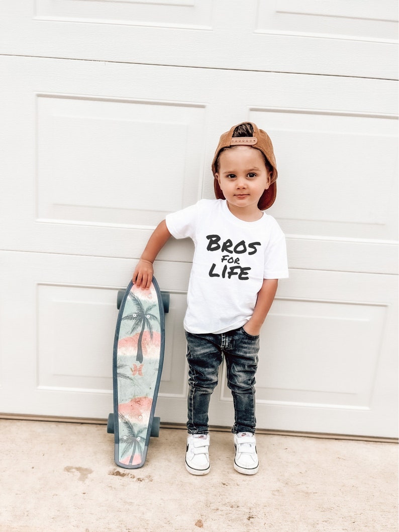 Retro Kids Shirt / Bros For Life Kids Shirt / Retro Onesie Kids T / Kids Skate Tee / Toddler Skate T / Newborn 3 6 12 18 24 2T 3T 4T image 1