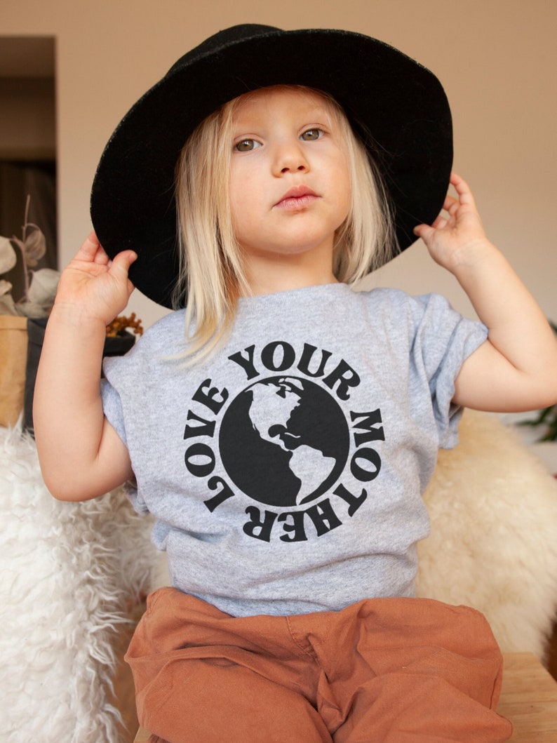 Love Your Mother Shirt / Minimalist Tee / Toddler Tee / Toddler Girl Clothes / Toddler Boy Clothes / Hippie Teee / 6 12 18 2T 3T 4T / Infant image 1