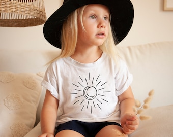 Moon Shirt / Boho Tee / Minimalist Tee / Toddler Tee / Toddler Girl Clothes / Toddler Boy Clothes / Toddler Clothes / 6 12 18 24 2T 3T 4T