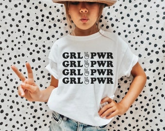 Girl Power Tee / Minimalist Tee / Toddler Clothes / Toddler Girl Clothes / Toddler Boy Clothes / 6 12 18 24 2T 3T 4T / Peace T /