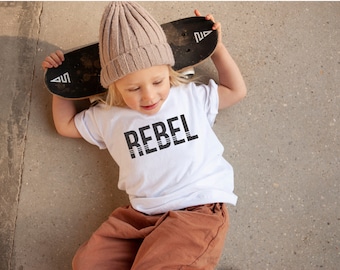 Rebel Kids T / Toddler Skater T / Hipster Kids Shirt / Minimalist Child T / Boy Clothes / 6 months 12 months 18 months 2T 3T 4T/ Toddler