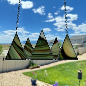 Sedona Mini Mountains Stained Glass Suncatcher