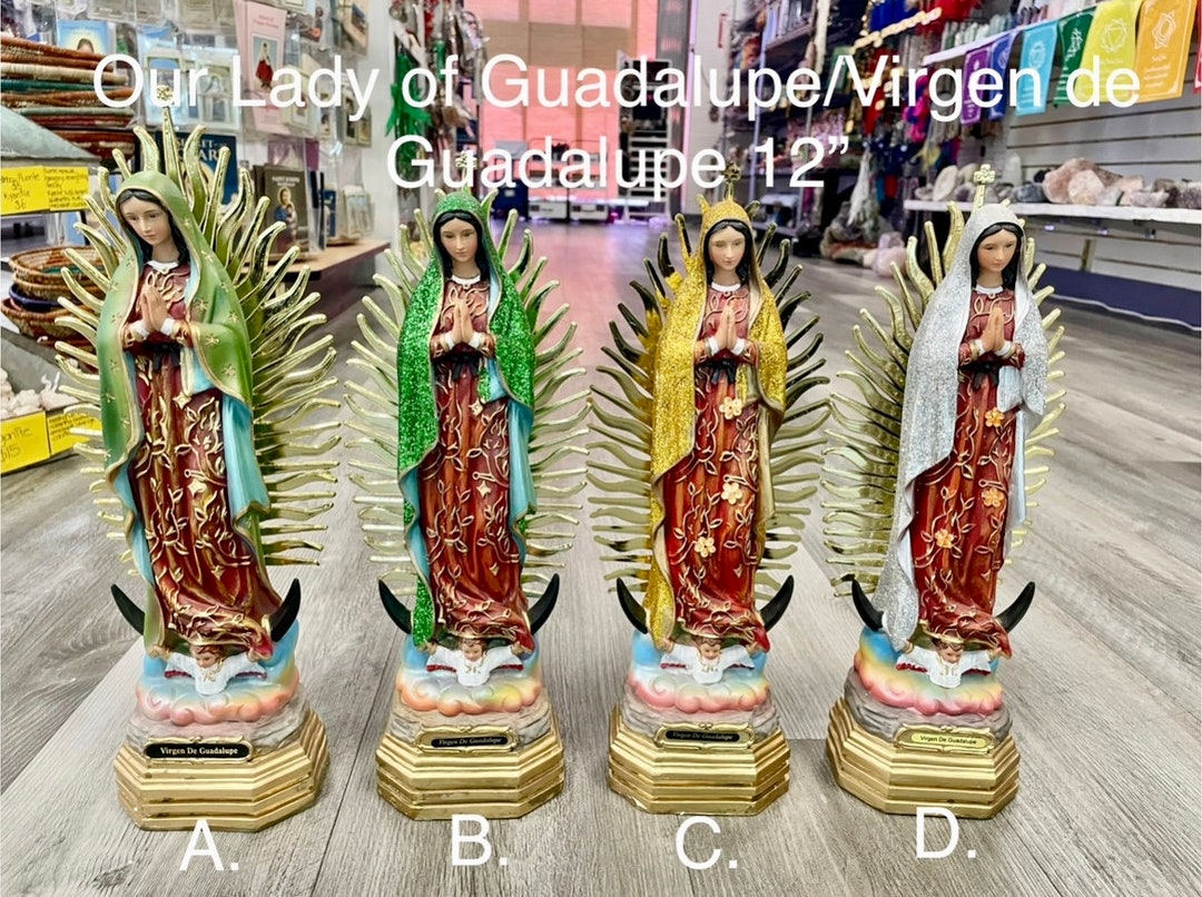 Our Lady Of Guadalupe Statue Our Lady of Guadalupe/la Virgen De Guadalupe 12" Statues - Etsy