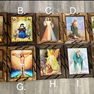 Religious Saint Frames 12 inches/Cuadros de Santos de 12 pulgadas