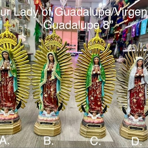Our Lady of Guadalupe/La Virgen De Guadalupe 8&quot; Statues