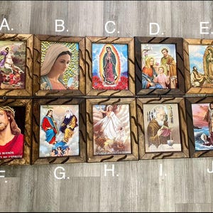 Religious Saint Frames 12 inches/Cuadros de Santos de 12 pulgadas.