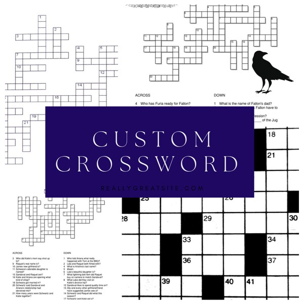 Custom Crossword Puzzle Etsy