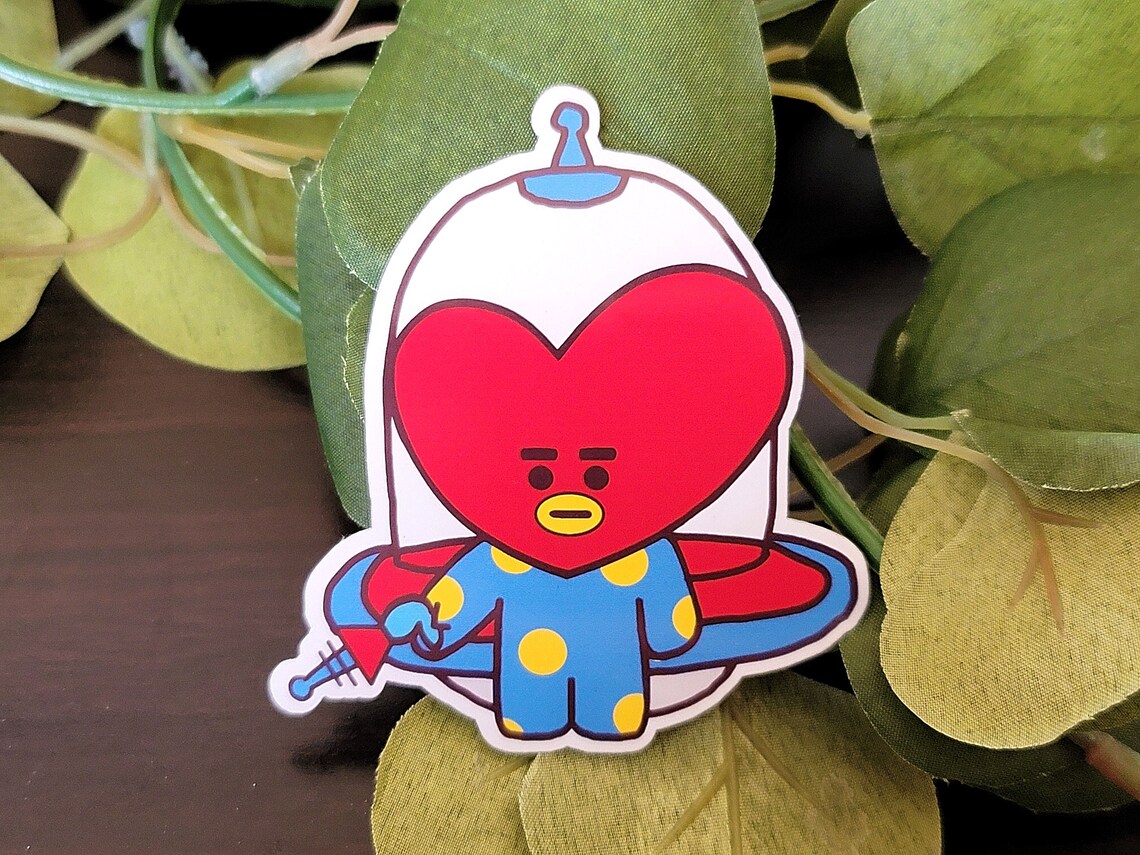 TATA BT21 Vinyl Sticker 3 x 3 Tata's | Etsy