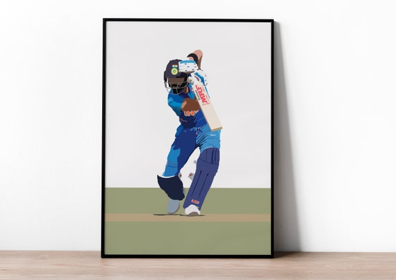 Virat Kohli poster -Cricket -Cricket Posters -India -Virat- Kohli -Print - Indian Cricket - Captain- Royal Challengers Bangalore - Delhi