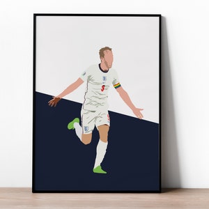 Harry Kane Poster - Football Posters - Football Poster - England Print - Football legends Prints - Euro 2020