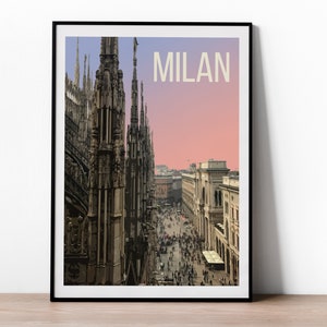 Milan Print - Milan poster - Milan Wall Art Print | Travel Poster, Milan travel poster, Milan photography travel poster