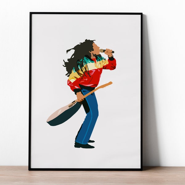 Bob Marley Poster - Legendary Musician - Reggae - Jamaica - Rastafari - Guitarist - Music Fan - Musician Prints - Folk - Ska - Rocksteady