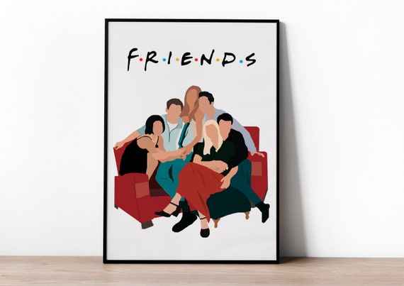 Affiche damis Art minimaliste Friends Print Friends Wall Decor 12-18, 24/36  -  France