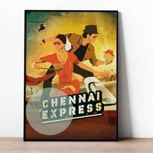 Chennai Express - Bollywood - Bollywood posters - Shah Rukh Khan - Deepika Padukone - Bollywood print - Hindi - Indian films