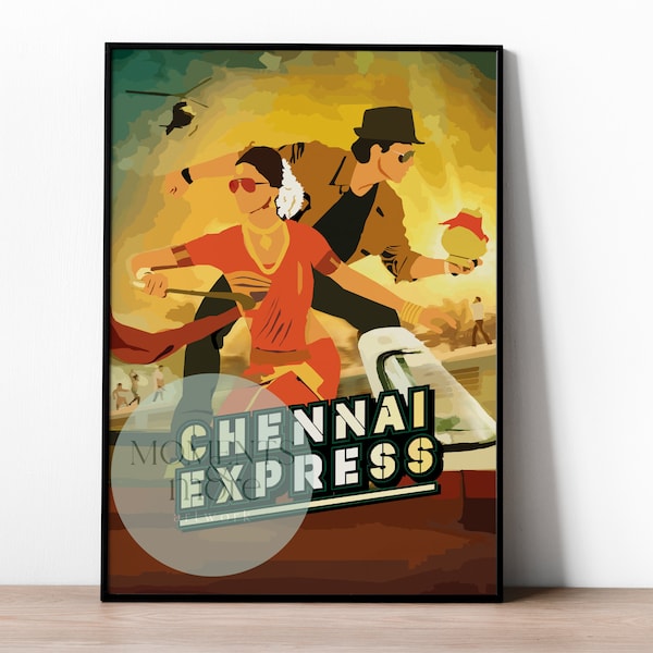 Chennai Express - Bollywood - Bollywood posters - Shah Rukh Khan - Deepika Padukone - Bollywood print - Hindi - Indian films