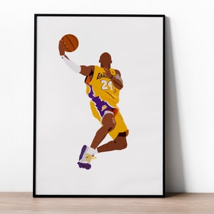 コービー・ブライアント ポスター - NBA ポスター、LA レイカーズ - コービー・ブライアント トリビュート ポスター - バスケットボール - ロサンゼルス - コービー - バスケットボール ファン - ブラック マンバ