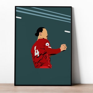 Virgil Van Dijk Poster - Football Posters - Netherlands Football - Liverpool Print - Football legends Prints - Van Dijk - Liverpool fan