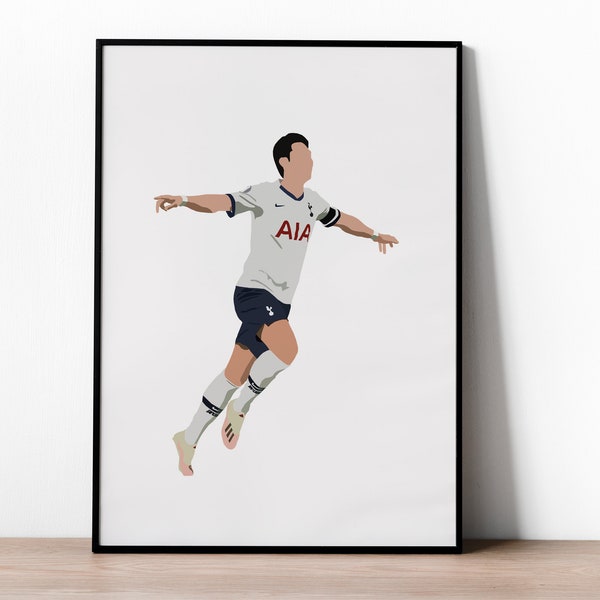 Son Heung Min Poster - Football Posters - Football Poster - Tottenham Hotspur Print - Football legends Prints - Legend - Spurs - South Korea