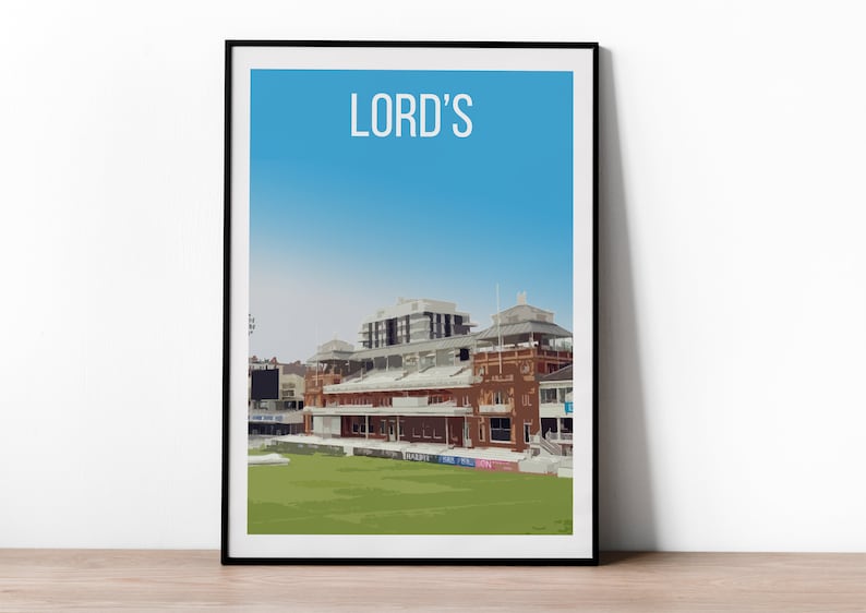 Lord's Print Cricket Poster Lord's Cricket Ground Etsy