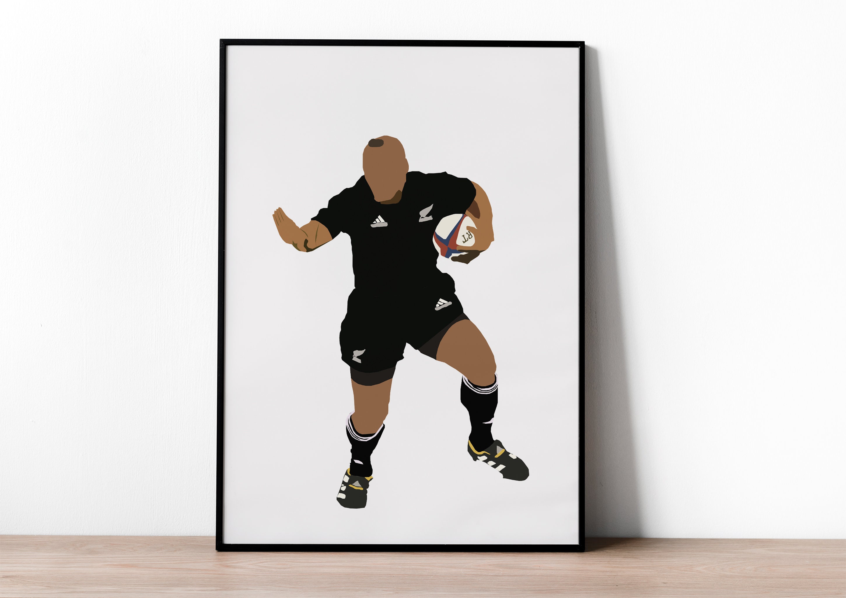 Jonah Lomu Poster - Rugby Posters - All Blacks - New Zealand - Rugby legend - Rugby print - Kiwi