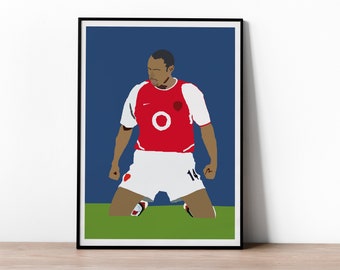 Thierry Henry Poster - Football Posters - Football Poster - Arsenal Print - Football legends Prints