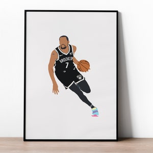 Kevin Durant Poster - NBA Posters, Brooklyn Nets - tribute Poster - Basketball - Brooklyn NY - Nets - Basketball Fan - KD