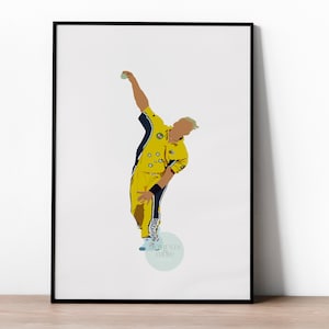 Shane Warne poster -Cricket - Cricket Posters - Australia - Print - Captain - Bowler - Rajasthan Royals - AUS - Ashes - Legend - Victoria