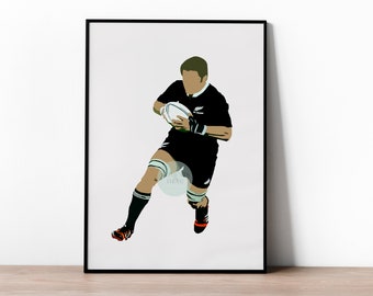 Richie McCaw Poster - Rugby Posters - All Blacks - Richie McCaw - New Zealand - Rugby legend - Rugby print - McCaw