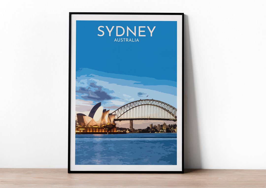 Sydney Print Australia Poster Sydney Australia Wall Art Print Opera House, Sydney Travel Poster