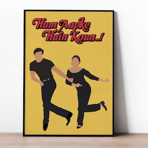 Hum Aapke Hain Koun - Bollywood - Bollywood posters - Salman Khan - Madhuri Dixit - Bollywood print - Hindi - Indian films - film
