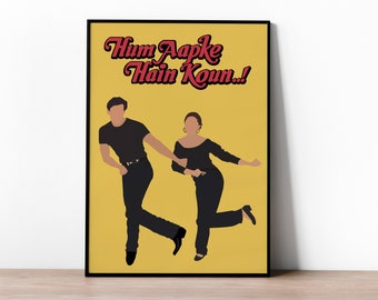 Hum Aapke Hain Koun - Bollywood - Bollywood posters - Salman Khan - Madhuri Dixit - Bollywood print - Hindi - Indian films - film