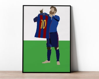 Lionel Messi Poster - Football Posters - Barcelona Football - Lionel Messi Print - Football legends Prints - Messi - Barcelona fan