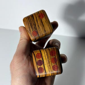 Oversized Zebrawood & Padauk Dice