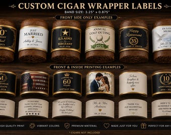 Custom Printed Cigar Label Wrapper Band