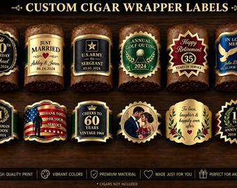 Custom Printed Cigar Label Wrapper Band