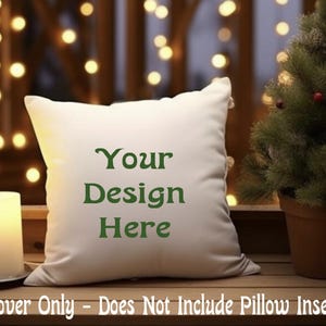 Custom Pillow Cover (Add Your Own Photo, Text, Logo or Design (15.7 x 15.7 Square or 18x18 white cover))