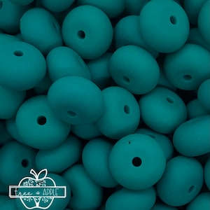 Lagoon 14mm  ABACUS Silicone Beads, Teal Mini Abacus, Turquoise Abacus, 100% Food Grade, BPA Free, Sensory Beads