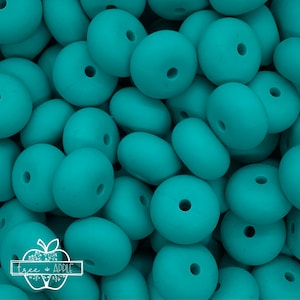 Turquoise 14mm  ABACUS Silicone Beads, Teal Mini Abacus, Blue Abacus, 100% Food Grade, BPA Free, Sensory Beads